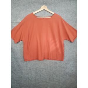 Women's Size XL 100% Cotton Burnt Orange Flowy Boho Top